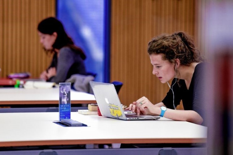 Students at the University of St Andrews studying
